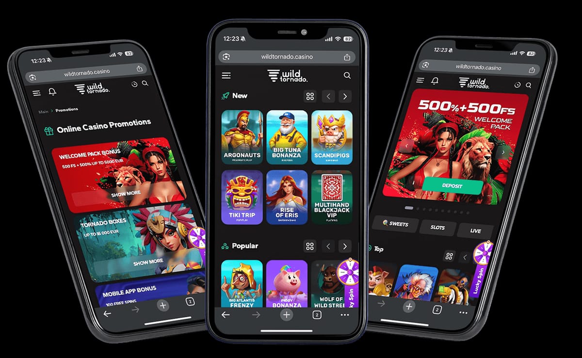 Wild Tornado Casino mobile app